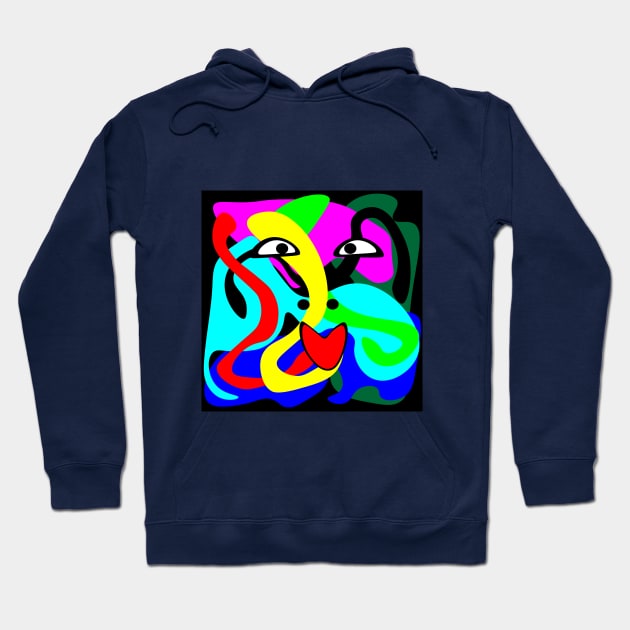 abstract face Hoodie by Holisudin 
